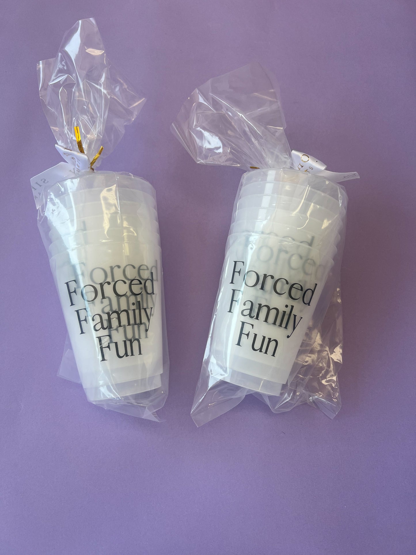 Forced Family Fun Frosted Cups
