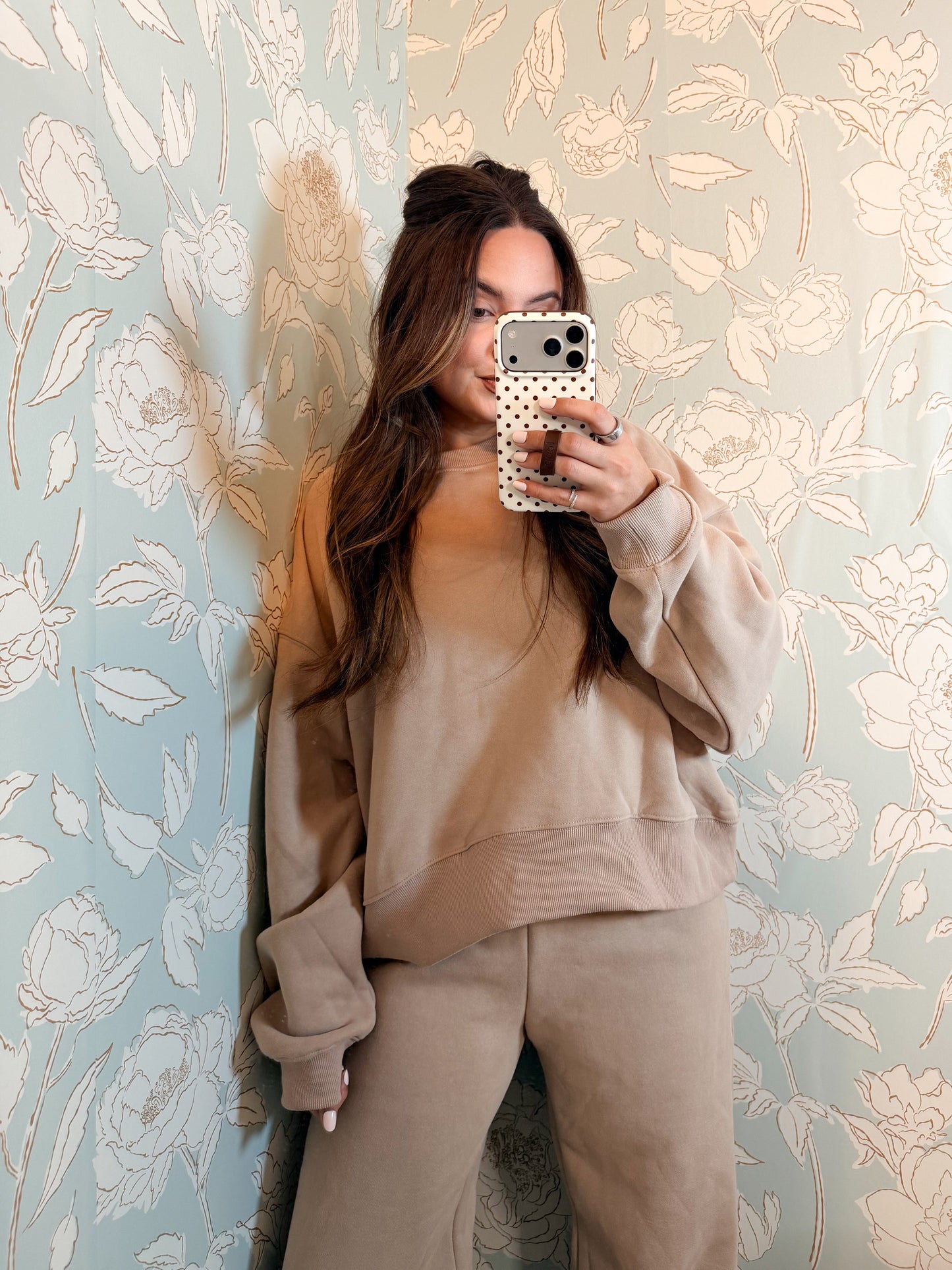 For the best dropped shoulder sweatshirt tan