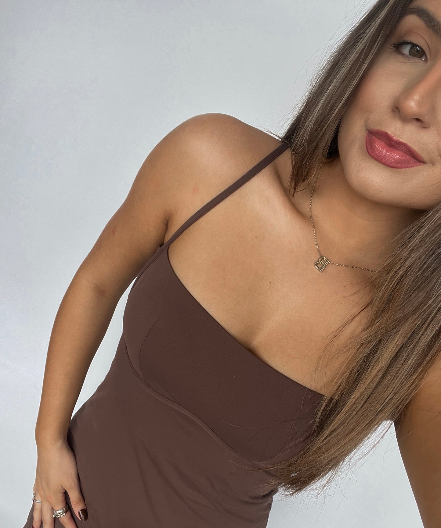 Chocolate Brown Sweetheart Dress