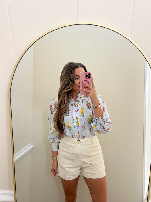 Blue Wildflower Wonder Top