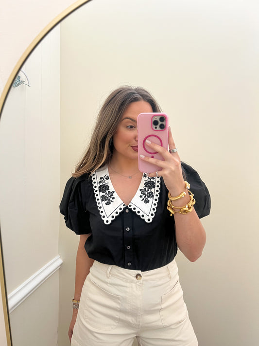 Embroidered Elegance Top