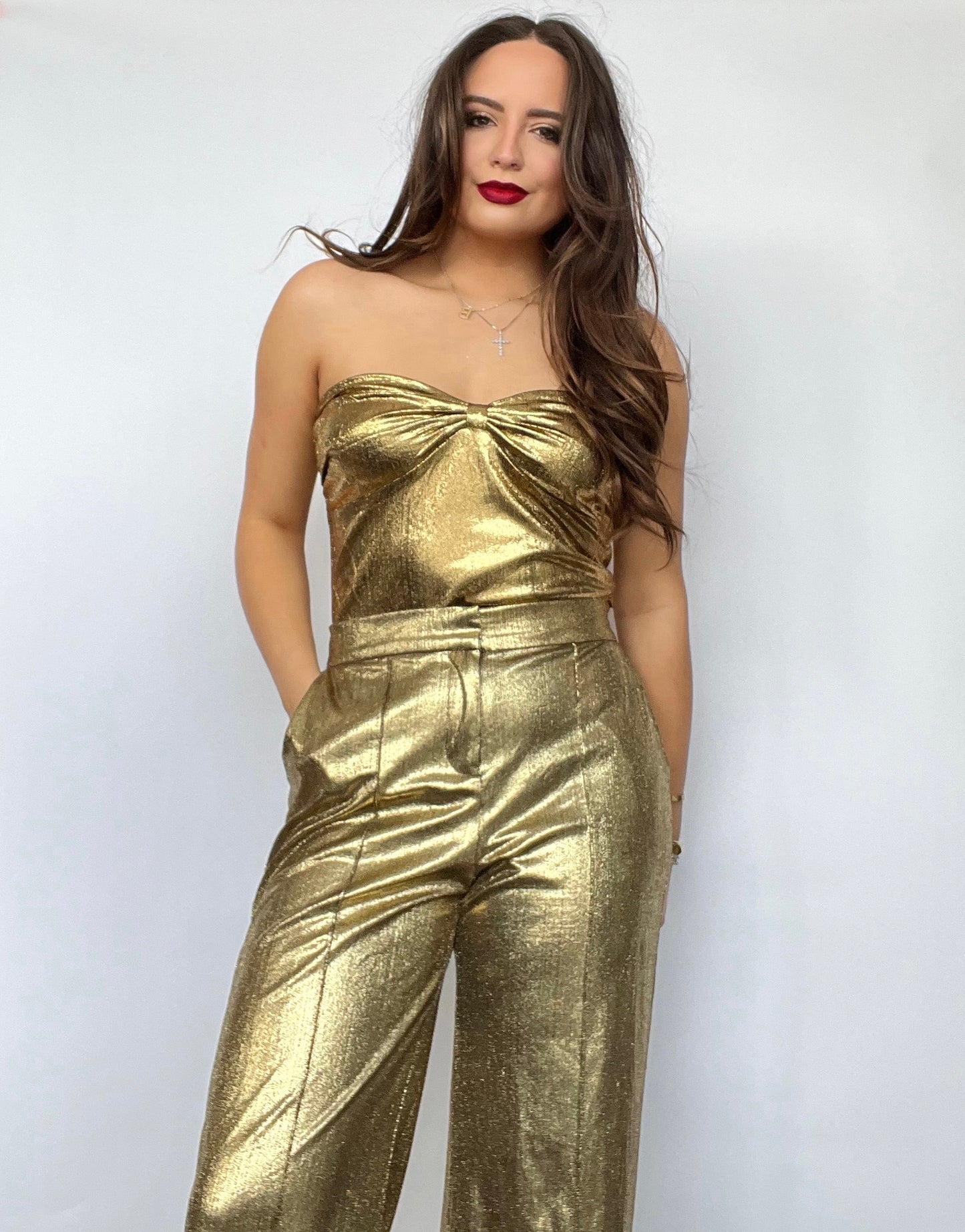 Liquid Gold Bustier Top