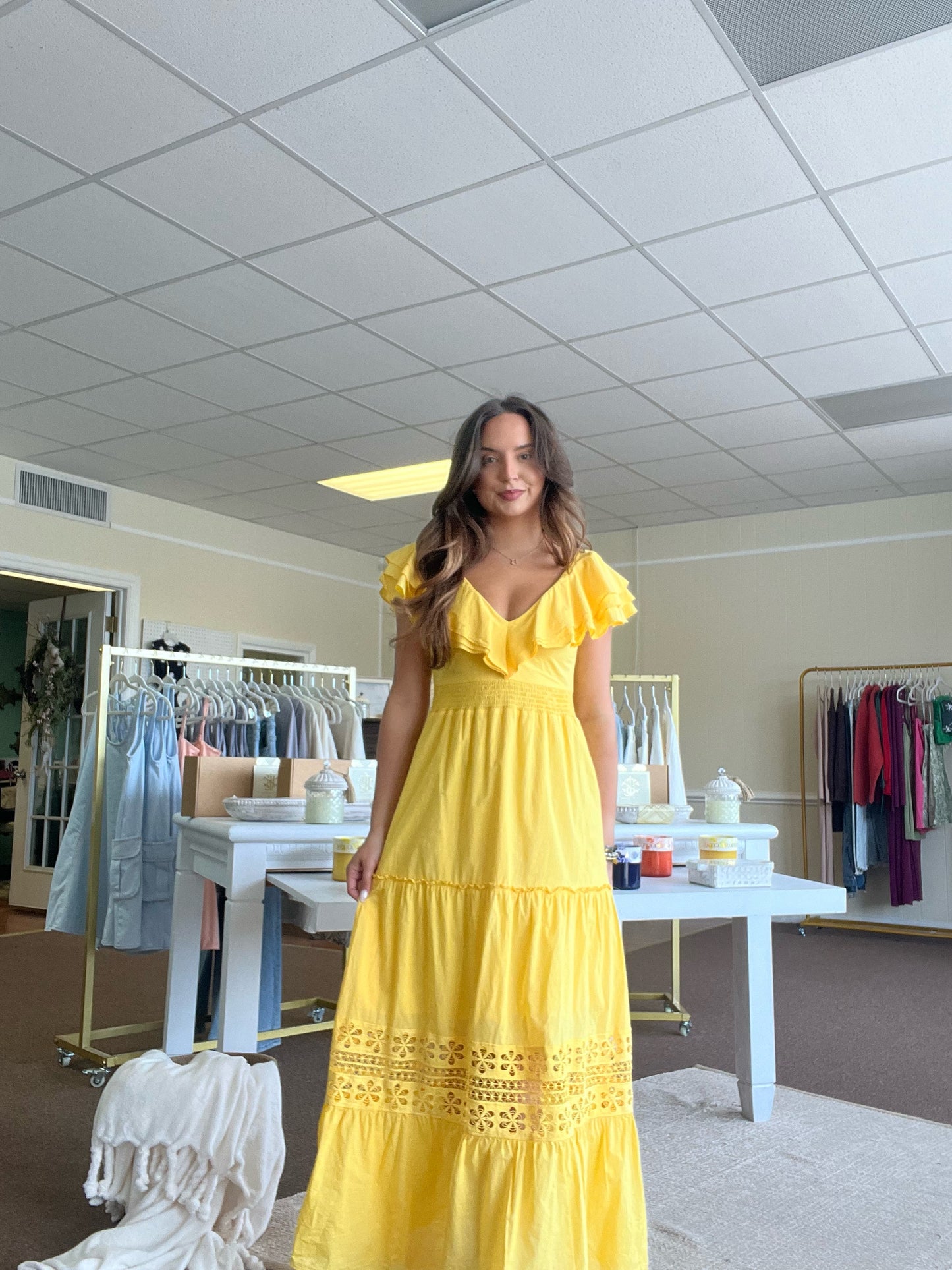 Bella Yellow Maxi Dress