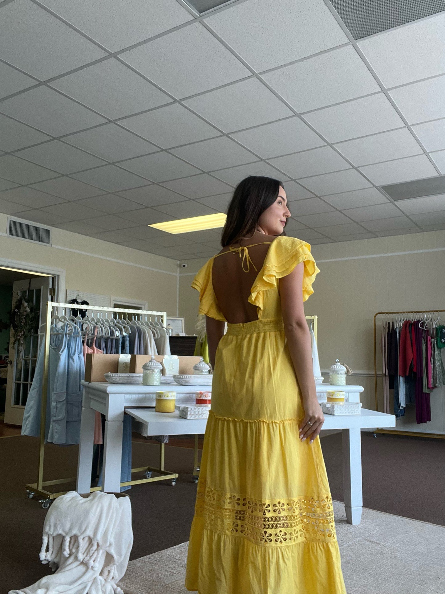 Bella Yellow Maxi Dress