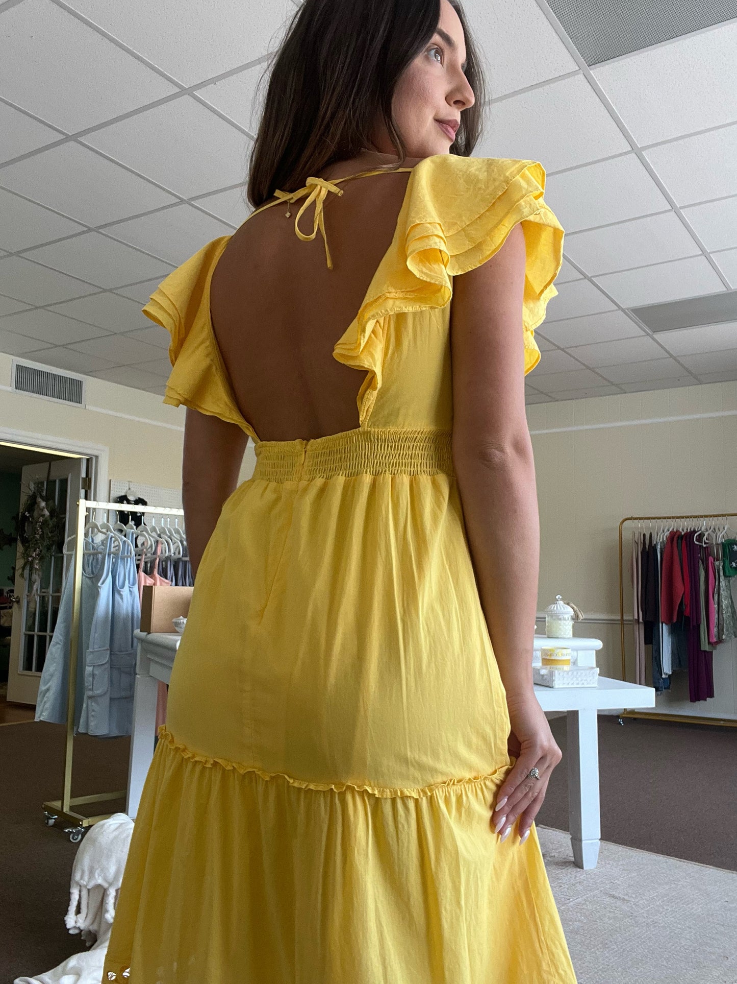 Bella Yellow Maxi Dress