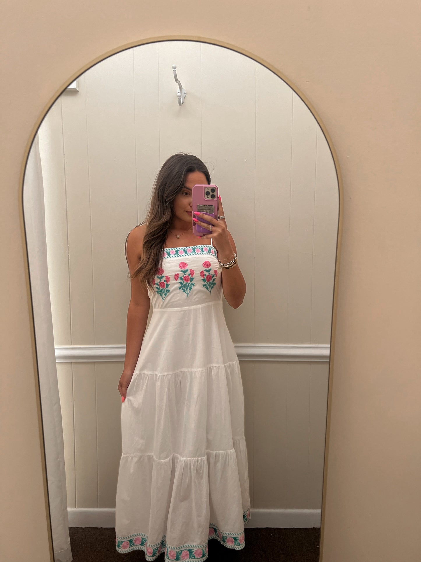 White Embroidered Maxi Dress